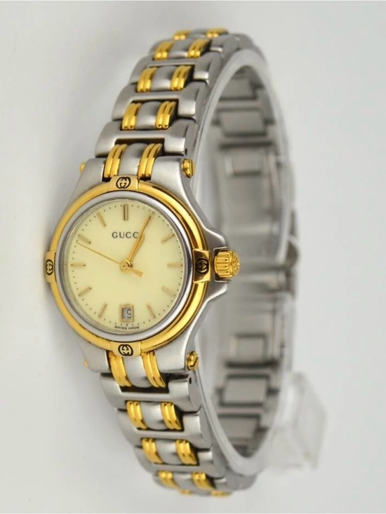 Gucci Vintage G-Timeless Two-Tone Gold & Silver Ladies Stainless Steel Watch main image 5